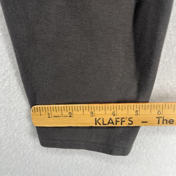 EILEEN FISHER Leggings M Stretch Organic Cotton Jersey Cropped Pull On Gray USA - Picture 11 of 12